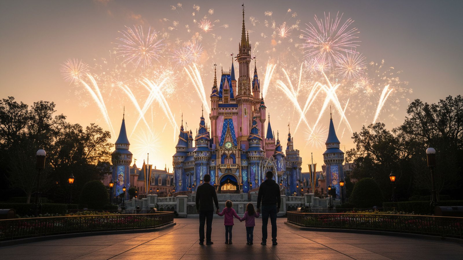 Cinderella Castle at golden hour or fireworks
