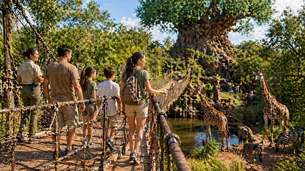  Guests enjoying Wild Africa Trek safari at Disney Animal Kingdom
