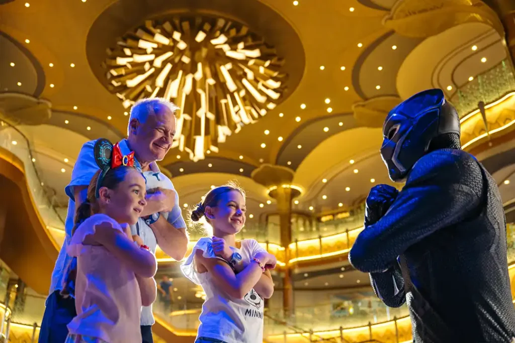 Character interactions aboard the Disney Destiny